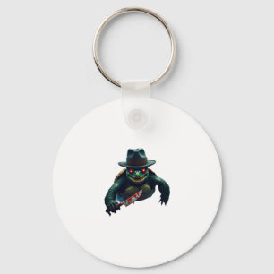 Creepy Scary Halloween Turtle T-Shirt Keychain