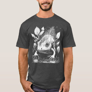 Creepy Scary Horror Aolotl Artwork Art Design Illu T-Shirt