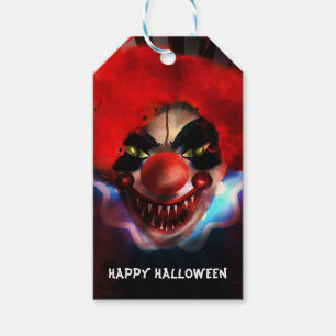 Creepy Scary Killer Clown Halloween Party Favour Gift Tags
