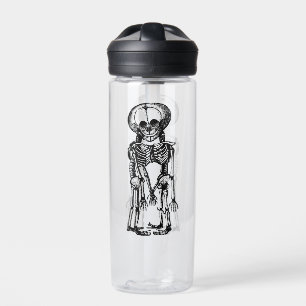 creepy siamese twins skeleton kids anatomy art water bottle