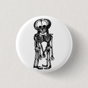 creepy siamese twins skeleton kids human oddities 1 inch round button