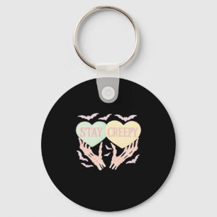 Creepy – Skeleton Hand Holding Hearts Sweet And Sp Keychain