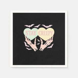Creepy – Skeleton Hand Holding Hearts Sweet And Sp Napkin
