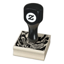 Creepy Skeleton Rubber Stamp
