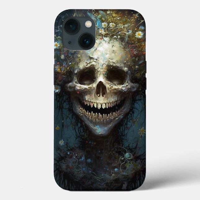 Creepy Skull Gothic Dark Fantasy Art Case-Mate iPh iPhone Case (Back)
