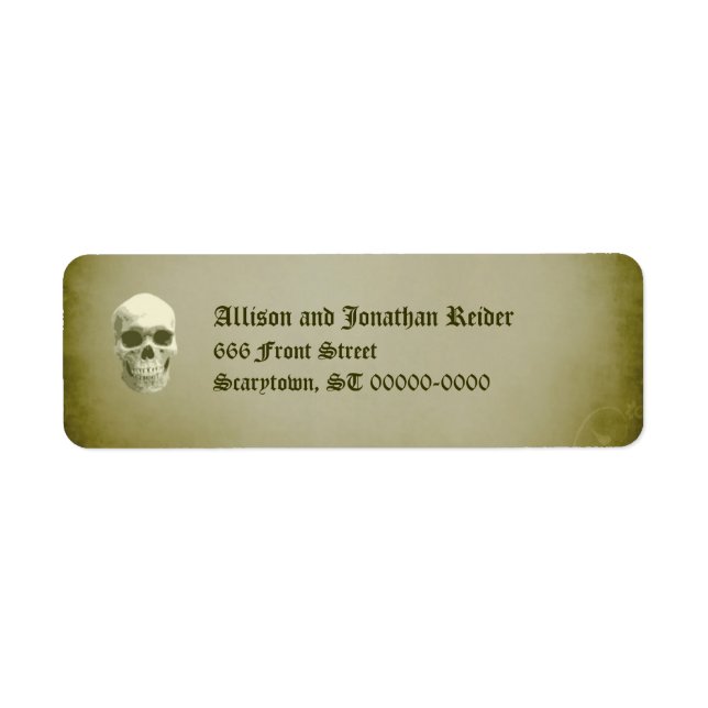 Creepy Skull Return Address Labels (Front)