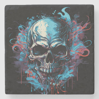 Creepy Skull Stone Coaster