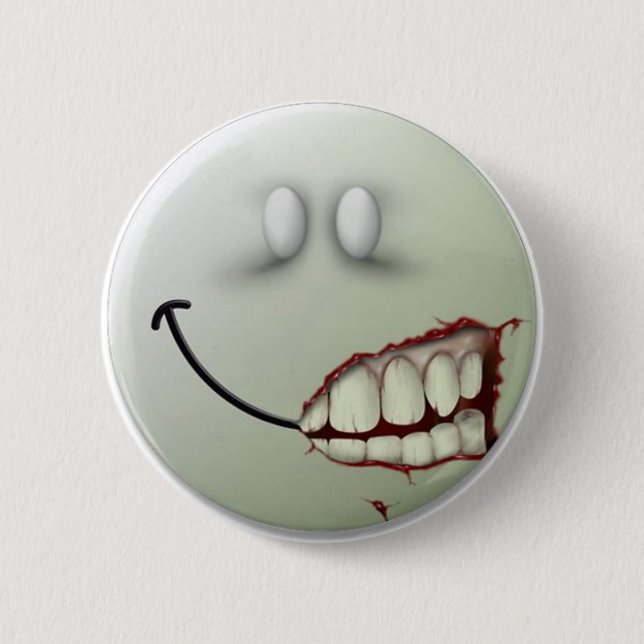Creepy Smile 2 Inch Round Button (Front)