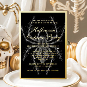 Creepy Spider Halloween Costume Party Gold 