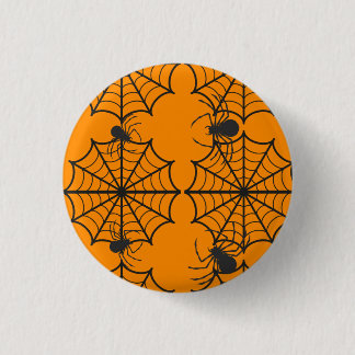 Creepy Spider Web Halloween 1 Inch Round Button