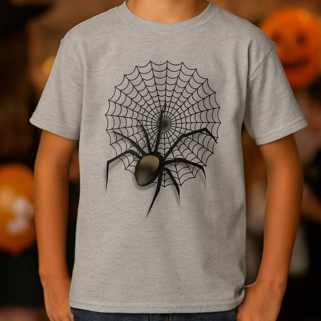 Creepy Spider Web Halloween Kids Short Sleeve T-Shirt (Creator Uploaded)