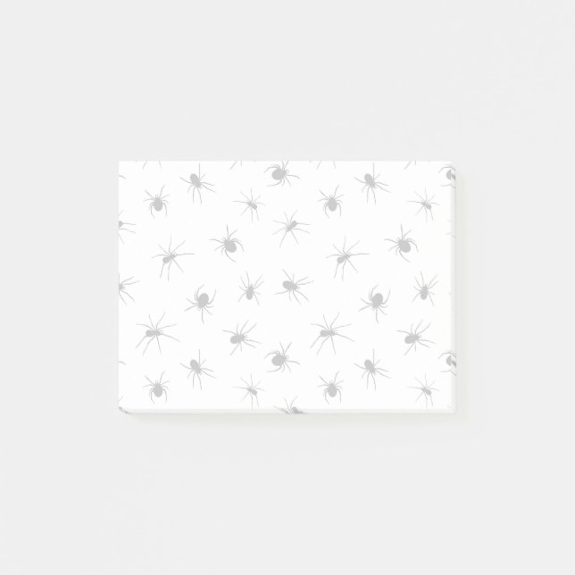 Creepy Spiders Black and White Patterned Post-it Notes (Front)