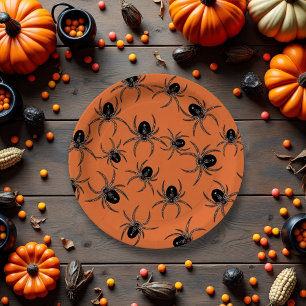 Creepy Spiders Paper Plate