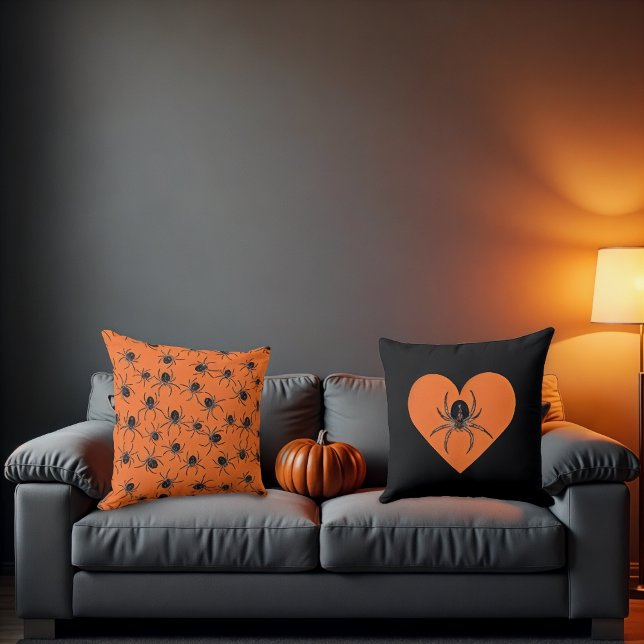 Creepy spiders throw pillow (Creator Uploaded)