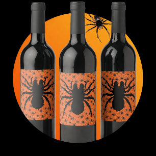 Creepy Spiders Wine Label