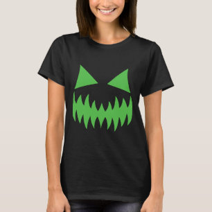 Creepy Spooky Fun Pumpkin Jack O Lantern Face   T-Shirt