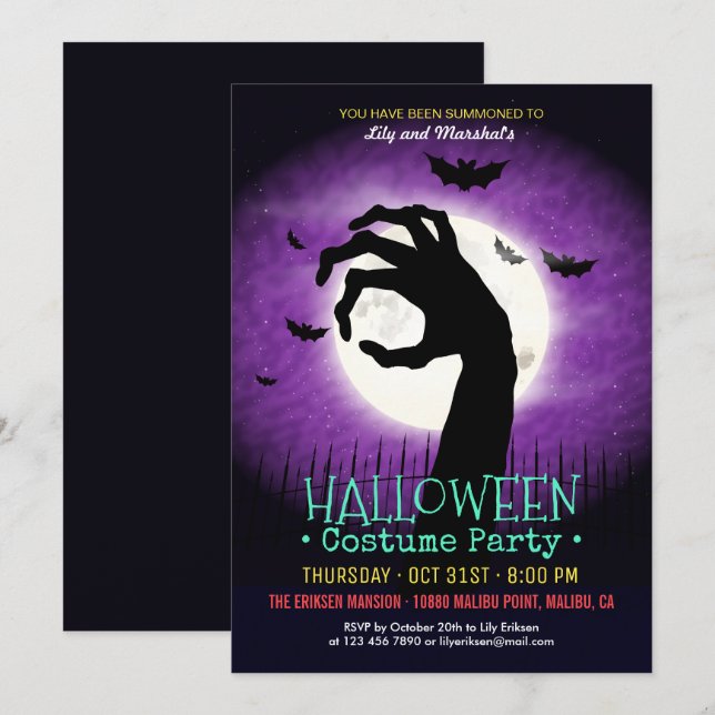 Creepy Spooky Halloween Costume Party | Invitation (Front/Back)