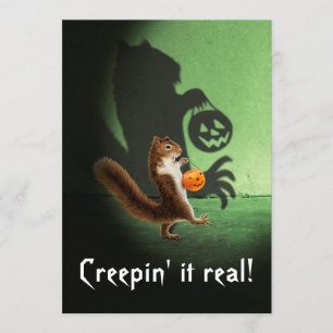 Creepy Squirrel Shadow Invitation
