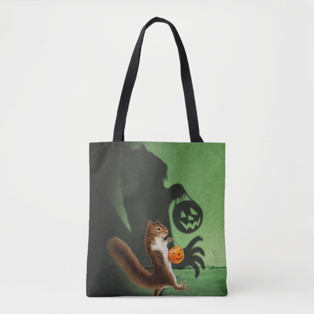 Creepy Squirrel Shadow Tote Bag (Front)