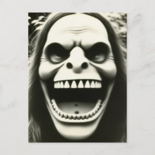 Creepy Strange Halloween Postcard