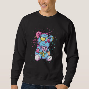 Creepy Teddy Bear Kowai Pagan Occult Scary Pastel Sweatshirt