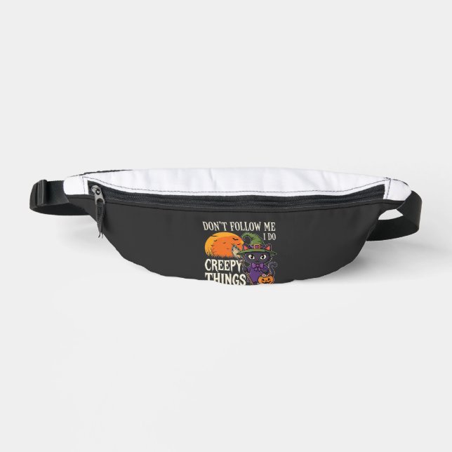 Creepy Things Halloween Cat Witch Design_1 Fanny Pack (Front)