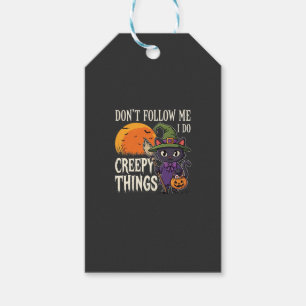 Creepy Things Halloween Cat Witch Design_1 Gift Tags