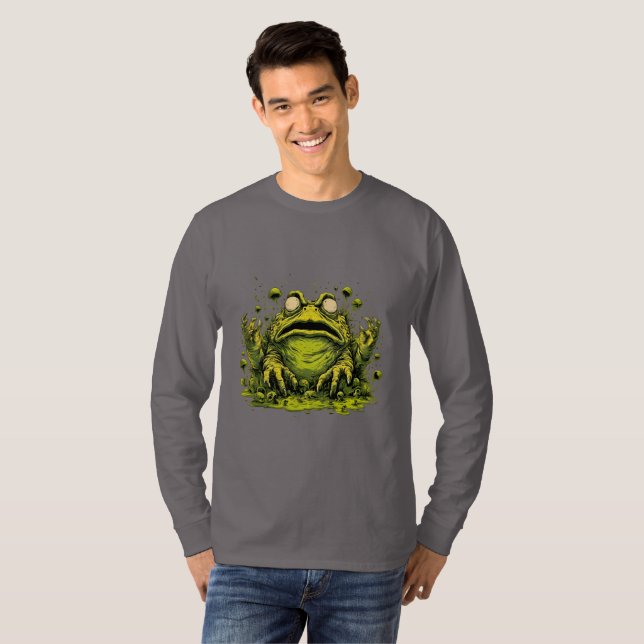 Creepy Toxic Mutant Frog Long Sleeve T-Shirt (Front Full)