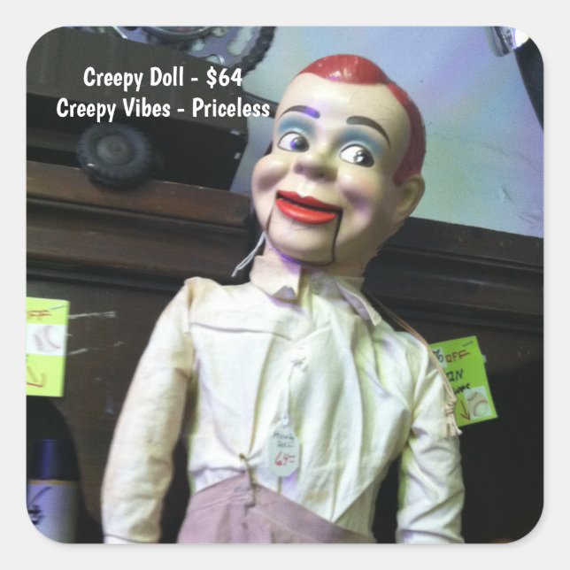 Creepy Ventriloquist Doll Stickers (Front)
