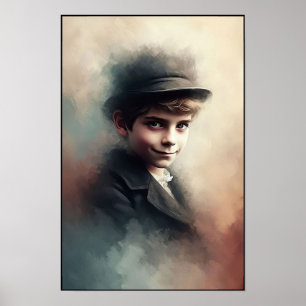 Creepy Victorian Era Boy Wall Poster
