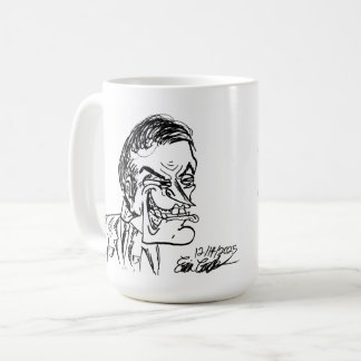 creepy villain cartoon art coffee mug