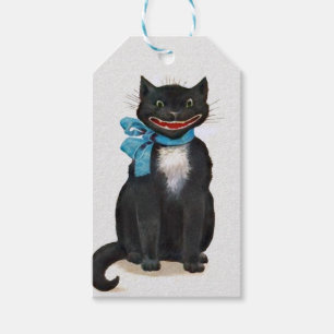 Creepy Vintage Cat Gift Tags