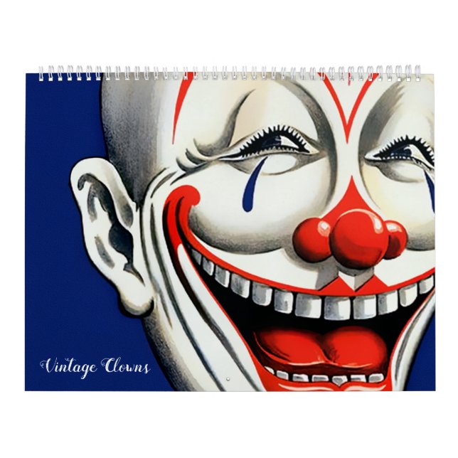 Creepy Vintage Clowns Calendar (Cover)