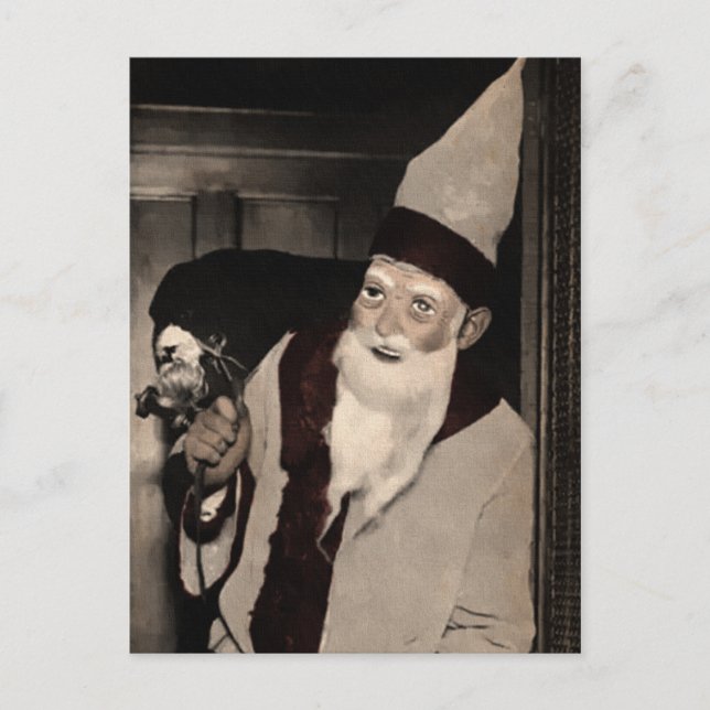 Creepy Vintage Santa Postcard (Front)
