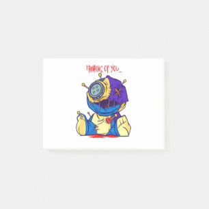 Creepy Voodoo Toy - THINKING OF YOU Post-it Notes