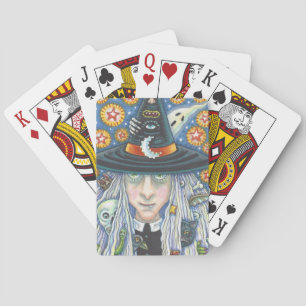CREEPY WITCH, EVIL EYE, SKULL, SNAKE DECK OF CARDS