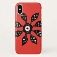 Creepy Witchy Eye Monster On Red