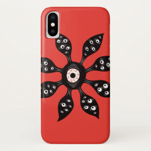 Creepy Witchy Eye Monster On Red Case-Mate iPhone Case