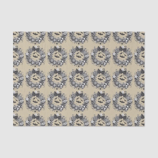 Creepy Wreath Tissue Paper (Front)