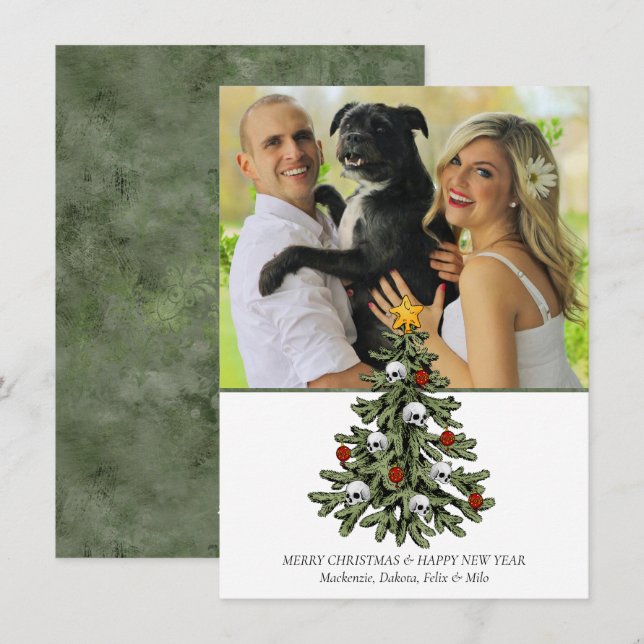 Creepy XMAS | A Very Gothic Christmas Photo Holiday Card (Front/Back)