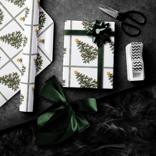 Creepy XMAS | A Very Gothic Christmas Tree Grunge Wrapping Paper (Creator Uploaded)
