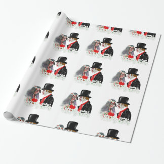 Creepy Zombie bride and groom wedding gift wrap