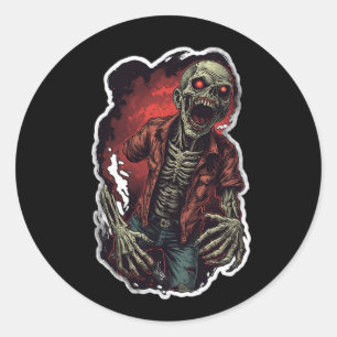 Creepy Zombie Halloween Sticker Spooky Undead