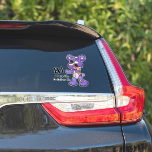 Creepy Zombie Teddy Bear Sticker