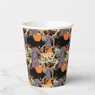 Creepy Zombies Spooky Halloween Party Paper Cups