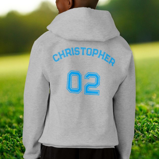 Créer Ado Toddler Kids Nom du garçon Jersey Numéro (Create Teen Toddler Kids Boy Name Jersey Number Hoodie)