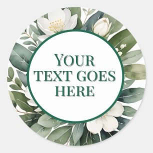 créer autocollant mariage propre fleurs blanches e