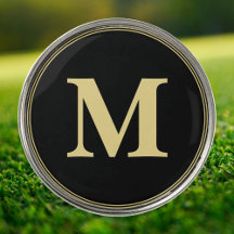 Créer Personnalisé Black Gold Monogramme