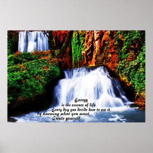 Créer soi-même ~ Inspirational Waterfall Poster