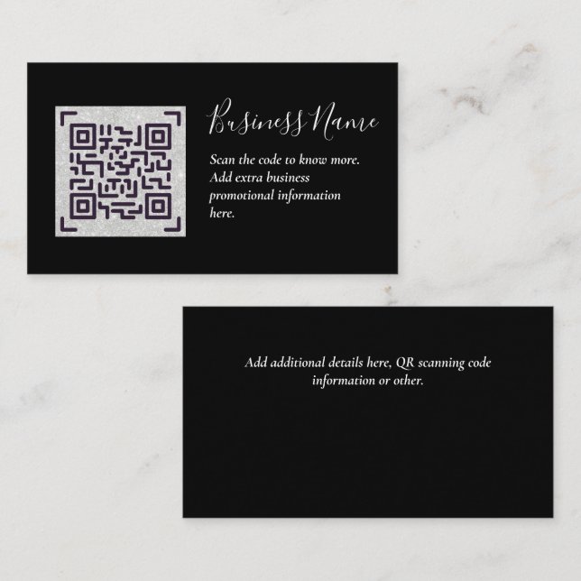 Créer son propre Carte de visite de code QR - Beau (Devant / Derrière)